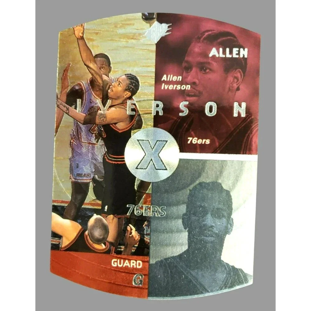 1997-1998 Upper Deck SPx ALLEN IVERSON NBA Die-Cut Basketball Card #30 76ERS HOF